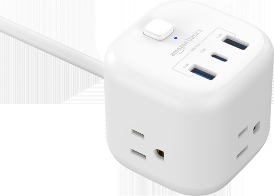 Un buen precio. Tres puertos USB 18W Max Smart Power Strips con enchufe de CA 125V10A 1250W en línea