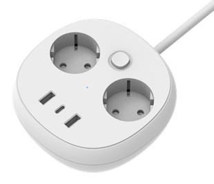Un buen precio. PD 32W y 45W Smart Power Strip con varios puertos USB, toma de corriente alterna 250V16A 4000W en línea