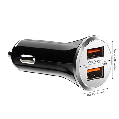 comprar Cargador para automóviles USB doble 2.4A 3.0A para entrada 12V-24V online manufacture