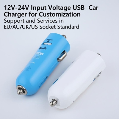 comprar Cargador USB para automóviles doble 2.4A 3.0A Salida para 12V-24V Entrada EU/AU/UK/US online manufacture