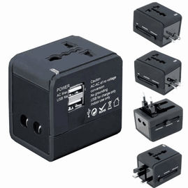 Un buen precio. soporte universal del enchufe pared corriente alterna del negro del adaptador del viaje del Portable de 5V 1A/de 5V 2.1A en línea
